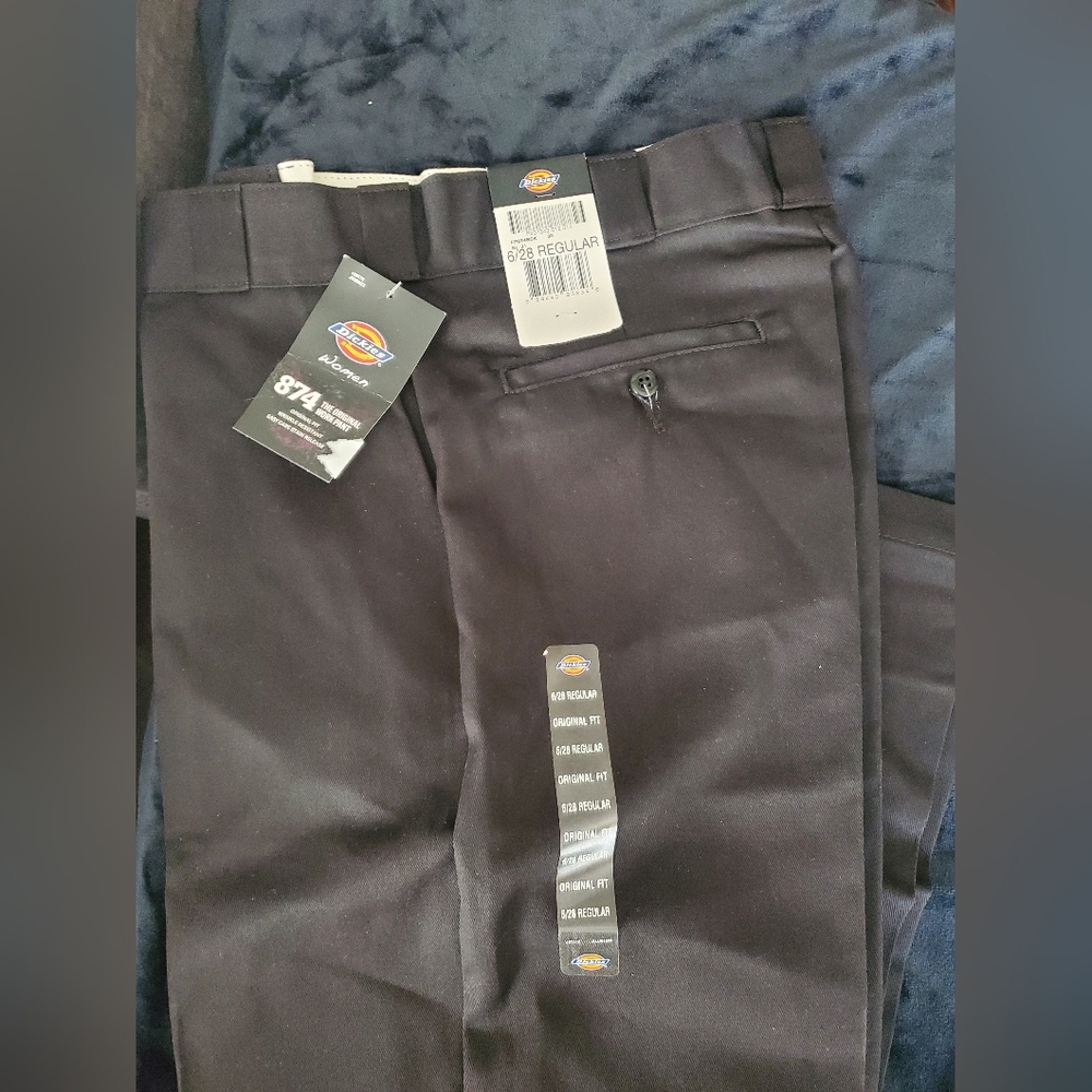 NWT Dickies Black Woman's 874 Straight-Leg Work Chinos